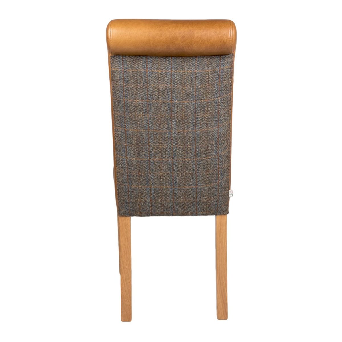 Country Baby Rollback Dining Chair Brown Cerato & Uist Night Harris Tweed